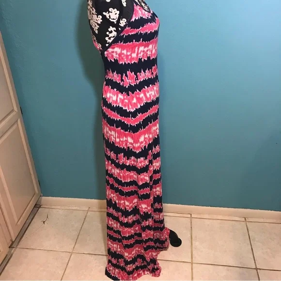 Tart Winslet Maxi Dress Tie Dye GUC Casual Criss Cross Back Woman’s Small S Sexy - Picture 3 of 16